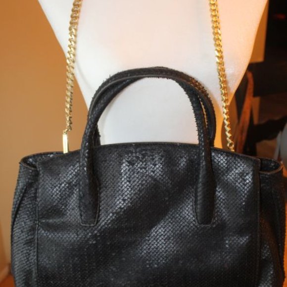 AIMEE KESTENBERG BLACK SNAKE LARGE SHOULDER BAG! - Picture 6 of 10
